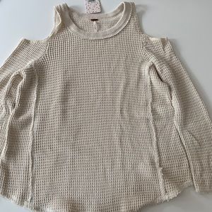 Free People Cream Sweater with tags! Size M.